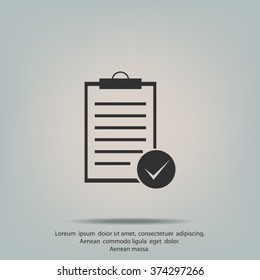 Vector isolated clipboard, list icons