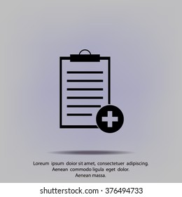 Vector isolated clipboard, list icons