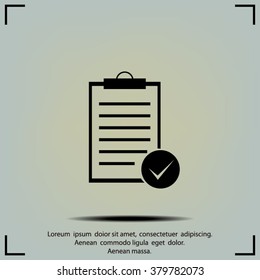 Vector isolated clipboard, list icons