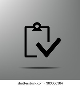 Vector isolated clipboard, list icons