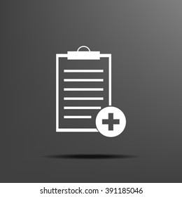 Vector isolated clipboard, list icons