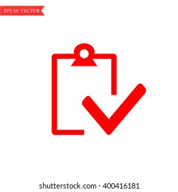 Vector isolated clipboard, list icons