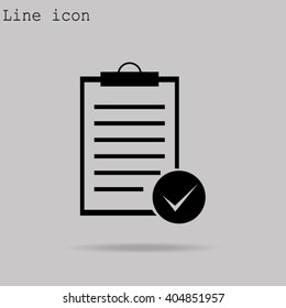 Vector isolated clipboard, list icons