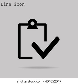 Vector isolated clipboard, list icons