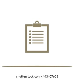 Vector isolated clipboard, list icons