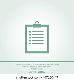 Vector isolated clipboard, list icons

