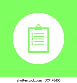 Vector isolated clipboard, list icons