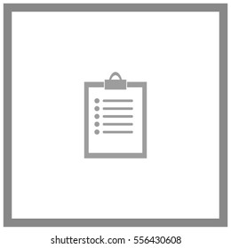 Vector isolated clipboard, list icons
