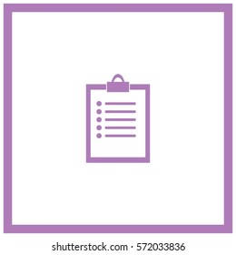 Vector isolated clipboard, list icons