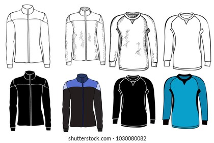 vector, isolated clothes, sports jacket