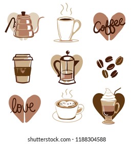 Vector Isolated Coffee Icons