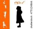 small girl silhouette