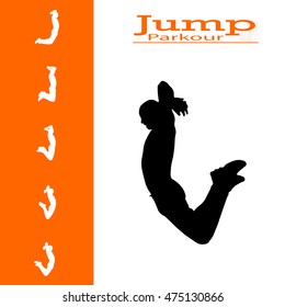 vector isolated collection of man who jumps