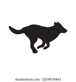 vector isolated collection of silhouettes of dogs