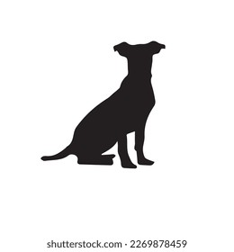 vector isolated collection of silhouettes of dogs