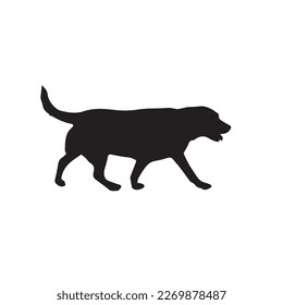 vector isolated collection of silhouettes of dogs