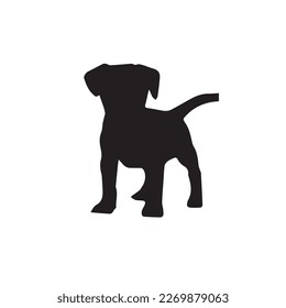 vector isolated collection of silhouettes of dogs