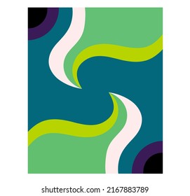 Vector isolated color geometric abstraction in rectangle