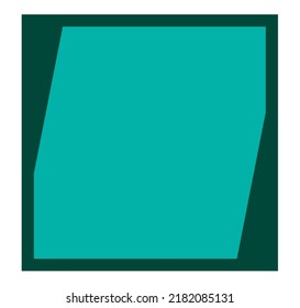 Vector isolated color geometric abstraction in square