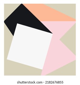 Absorción geométrica de color aislada del vector en cuadrado