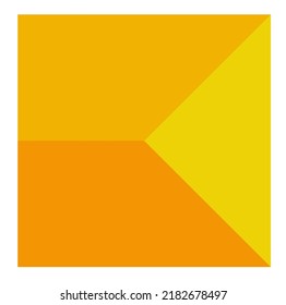 Vector isolated color geometric abstraction in square