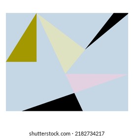 Absorción geométrica de color aislada vectorial en rectángulo horizontal