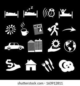 Vector isolated concept of human life icons