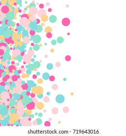  Vector Isolated Confetti on White Background Pattern. Template for Holiday Designs, Invitation, Birthday, Wedding.