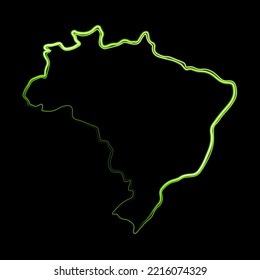 Vector isolated contour of the territory of Brazil.