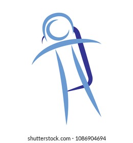 vector isolated cosmonaut icon - astronaut illustration, space symbol