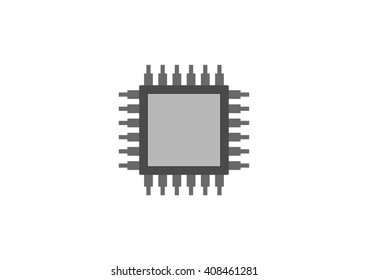 Vector isolated CPU icon.