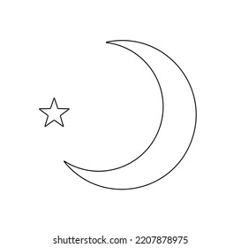 Vector Isolated Crescent Moon One Five Stock Vector (Royalty Free ...