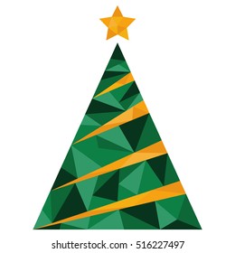 Vector isolated cristmas tree