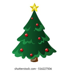 Vector isolated cristmas tree