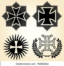 vector isolated crosses