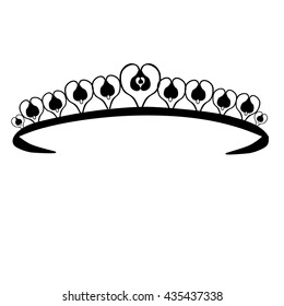 vector, isolated, of crowns female,tiara