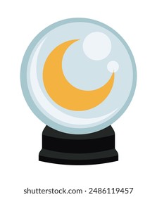 Vector bola de cristal aislada. elemento de arte de Clip