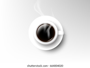 Vector isolated cup of coffee collection design, americano