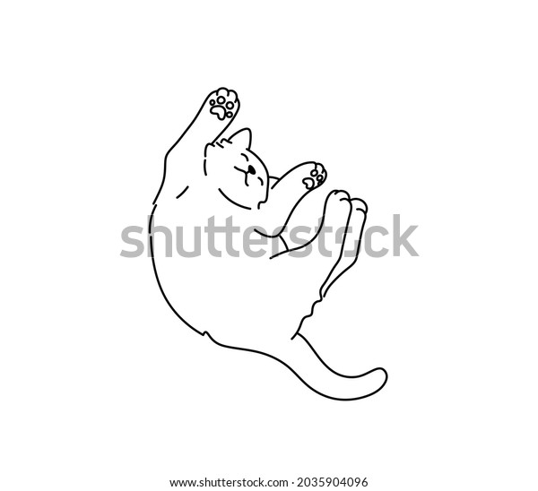 Vector Isolated Cute Cartoon Cleeping Lazy Stock Vector (Royalty Free ...