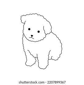 Vector Isolated Cute Cartoon Sitting Curly Stock Vector (Royalty Free ...