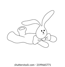 Vector Isolated Cute Catroon Fallen Bunny Stock Vector (Royalty Free ...