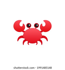 Vector isolated cute tiny crab