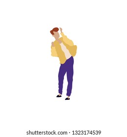 Vector isolated dancing man illustration. Dancing man - Vector