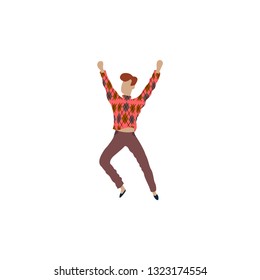 Vector isolated dancing man illustration. Dancing man - Vector
