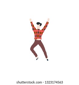 Vector isolated dancing man illustration. Dancing man - Vector
