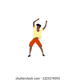 Vector isolated dancing man illustration. Dancing man - Vector