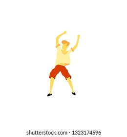 Vector isolated dancing man illustration. Dancing man - Vector