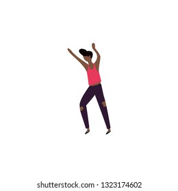 Vector isolated dancing man illustration. Dancing man - Vector