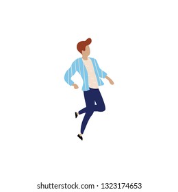 Vector isolated dancing man illustration. Dancing man - Vector