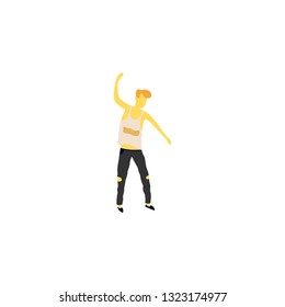 Vector isolated dancing man illustration. Dancing man - Vector